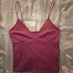 Me to We XS deep V neck straps pink tank